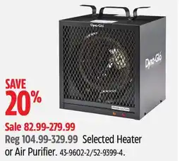Canadian Tire Dyna-Glo Selected Heater or Air Purifier offer