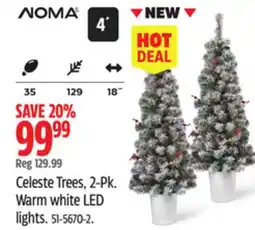 Canadian Tire Celeste Trees, 2-Pk. Warm white LED lights offer
