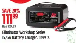 Canadian Tire MotoMaster Eliminator Workshop Series 15/3A Battery Charger offer