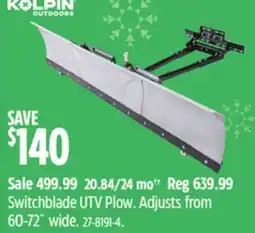 Canadian Tire Kolpin Switchblade UTV Plow offer