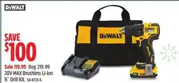 Canadian Tire 20V MAX Brushless Li-Ion 1⁄2˝ Drill Kit offer