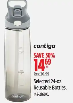 Canadian Tire Contigo Selected 24-oz Reusable Bottles offer