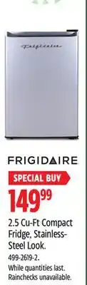 Canadian Tire Frigidaire 2.5 Cu-Ft Compact Fridge offer