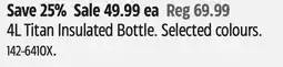 Canadian Tire Manna 4L Titan Insulated Bottle offer