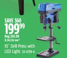Canadian Tire Mastercraft 10˝ Drill Press with LED Light offer
