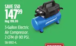 Canadian Tire Mastercraft 3-Gallon Electric Air Compressor offer