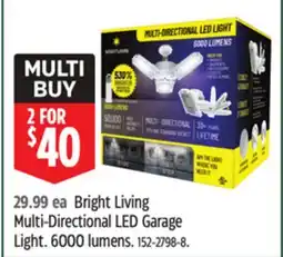 Canadian Tire Bright Living Multi-Directional LED Garage Light offer