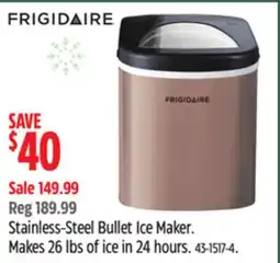 Canadian Tire Frigidaire Stainless-Steel Bullet Ice Maker offer