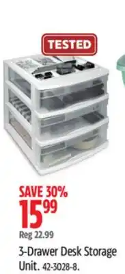 Canadian Tire type A 3-Drawer Desk Storage Unit offer