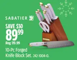 Canadian Tire Sabatier 10-Pc Forged Knife Block Set offer