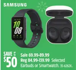 Canadian Tire Selected Earbuds or Smartwatch offer