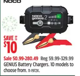 Canadian Tire GENIUS Battery Chargers offer