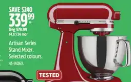 Canadian Tire KitchenAid Artisan Series Stand Mixer offer