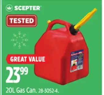 Canadian Tire Scepter 20L Gas Can offer
