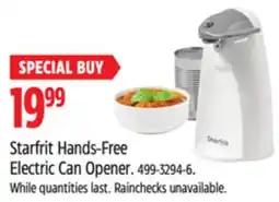 Canadian Tire Starfrit Hands-Free Electric Can Opener offer