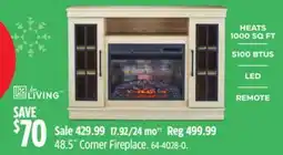 Canadian Tire 48.5˝ Corner Fireplace offer