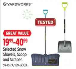Canadian Tire Yardworks Selected Snow Shovels, Scoop and Scraper offer