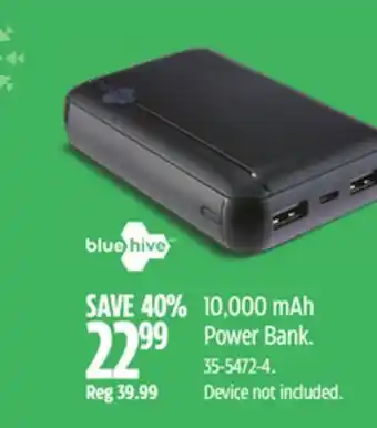 Canadian Tire Bluehive 10,000 mAh Power Bank offer