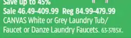 Canadian Tire CANVAS White or Grey Laundry Tub offer