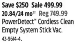 Canadian Tire Shark PowerDetect Cordless Clean Empty System Stick Vac offer