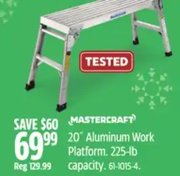 Canadian Tire 20˝ Aluminum Work Platform offer