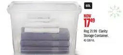 Canadian Tire Clarity Storage Container offer