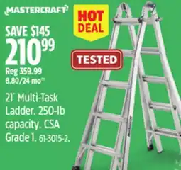 Canadian Tire Mastercraft 21´ Multi-Task Ladder offer