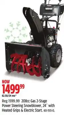Canadian Tire Power Steering Snowblower 24 with Heated Grips & Electric Start offer