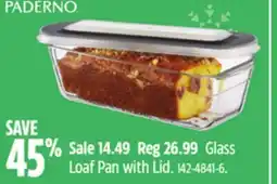 Canadian Tire PADERNO Glass Loaf Pan with Lid offer