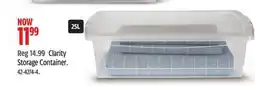 Canadian Tire type A Clarity Storage Container offer