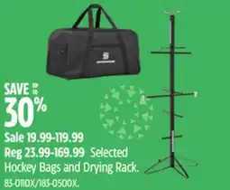 Canadian Tire Selected Hockey Bags and Drying Rack offer
