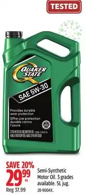 Canadian Tire Semi-Synthetic Motor Oil offer