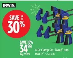 Canadian Tire 4-Pc Clamp Set offer