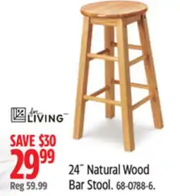 Canadian Tire 24˝ Natural Wood Bar Stool offer