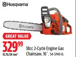 Canadian Tire 38cc 2-Cycle Engine Gas Chainsaw, 16˝ offer