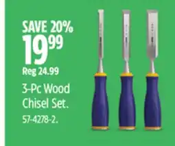 Canadian Tire Irwin 3-Pc Wood Chisel Set offer