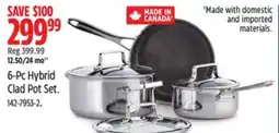 Canadian Tire 6-Pc Hybrid Clad Pot Set offer