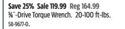 Canadian Tire Stanley 3⁄8˝-Drive Torque Wrench offer