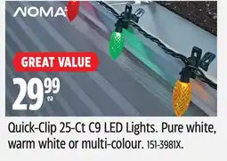 Canadian Tire NOMA Quick-Clip 25-Ct C9 LED Lights offer