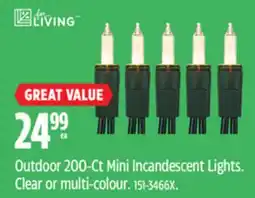 Canadian Tire For Living Outdoor 200-Ct Mini Incandescent Lights offer