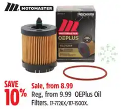 Canadian Tire MotoMaster OEPlus Oil Filters offer
