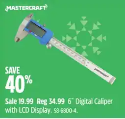 Canadian Tire Mastercraft 6˝ Digital Caliper with LCD Display offer