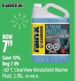 Canadian Tire 50°C ClearView Windshield Washer Fluid, 3.78L offer
