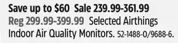 Canadian Tire Selected Airthings Indoor Air Quality Monitors offer