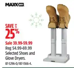 Canadian Tire Selected Shoes and Glove Dryers offer