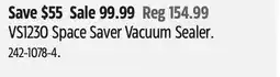 Canadian Tire FoodSaver VS1230 Space Saver Vacuum Sealer offer