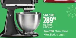 Canadian Tire kitchenaid Classic Stand Mixer, Black offer