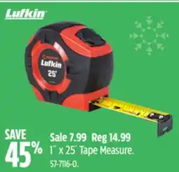 Canadian Tire Lufkin 1˝ x 25´ Tape Measure offer