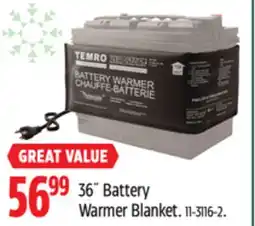 Canadian Tire 36˝ Battery Warmer Blanket offer