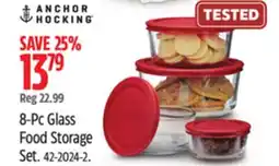 Canadian Tire 8-Pc Glass Food Storage Set offer